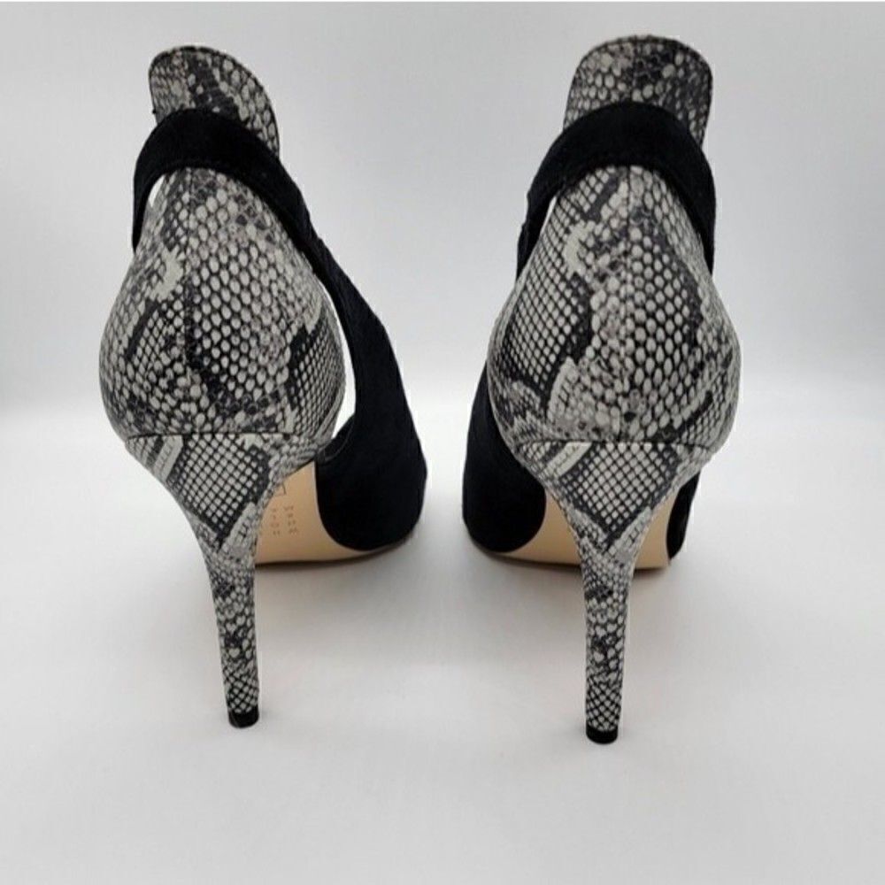 White House Black Market SUEDE & SNAKE-EMBOSSED PUMPS - Picture 8 of 11